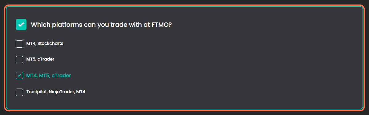 FTMO Academy Answers