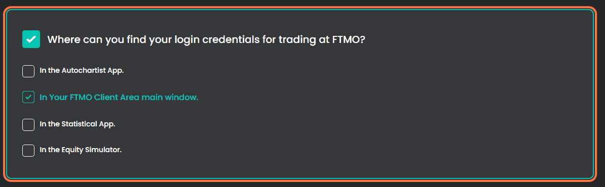 FTMO Academy Answers