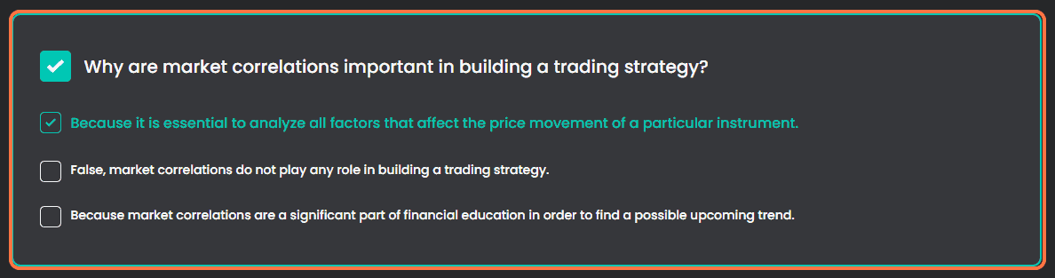 Why are market correlations important in building a trading strategy