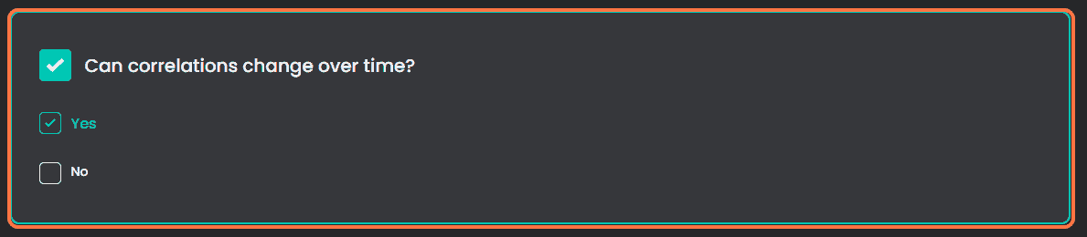 Can correlations change over time